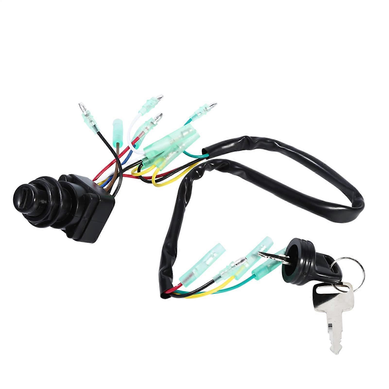 Outboard Motor Ignition Switch with Keys, Easy Install Boat Ignition Switch Assembly for Control Box