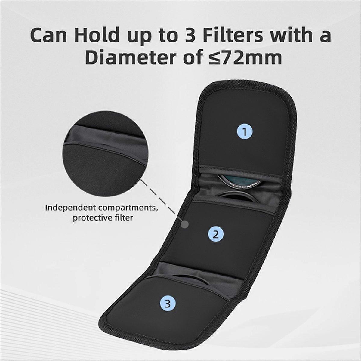 Filter Storage Bag 3 Pieces UV Lens CPL Polarizer ND 