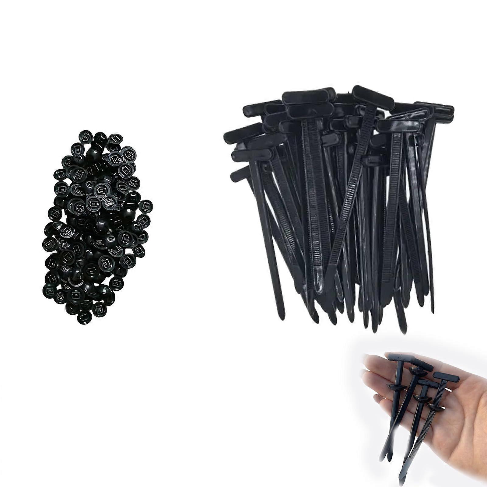 Zip Tie Buckles 20pcs SelfLocking Nylon Clips for Quick Install Automotive Cable Fastening