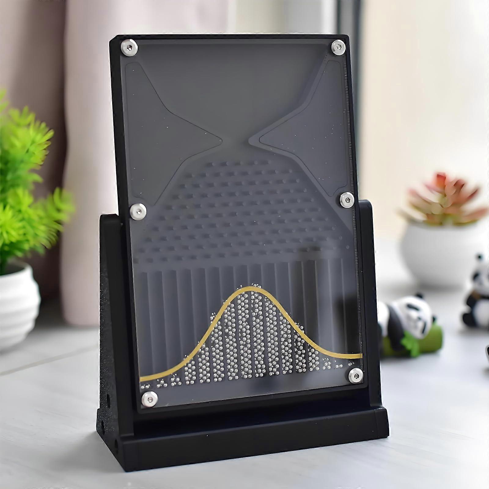 Galton Board Probability Education Tool, 12x18cm Acrylic Visual Display Model for Physics Lab and Classroom