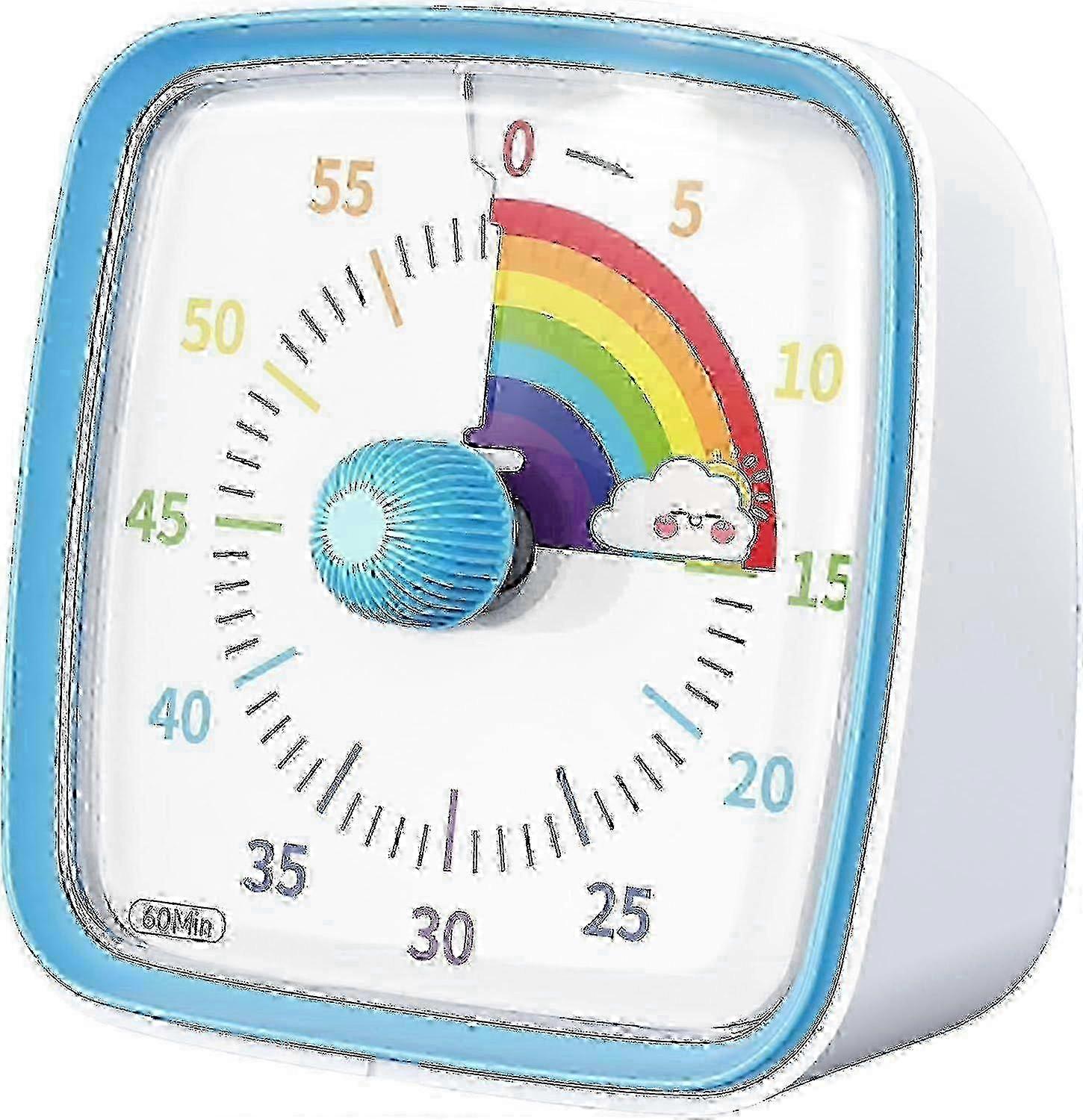 Visual Timer with Night Light, 60-Minute Countdown Timer for Kids and Adults, Silent Classroom Timer