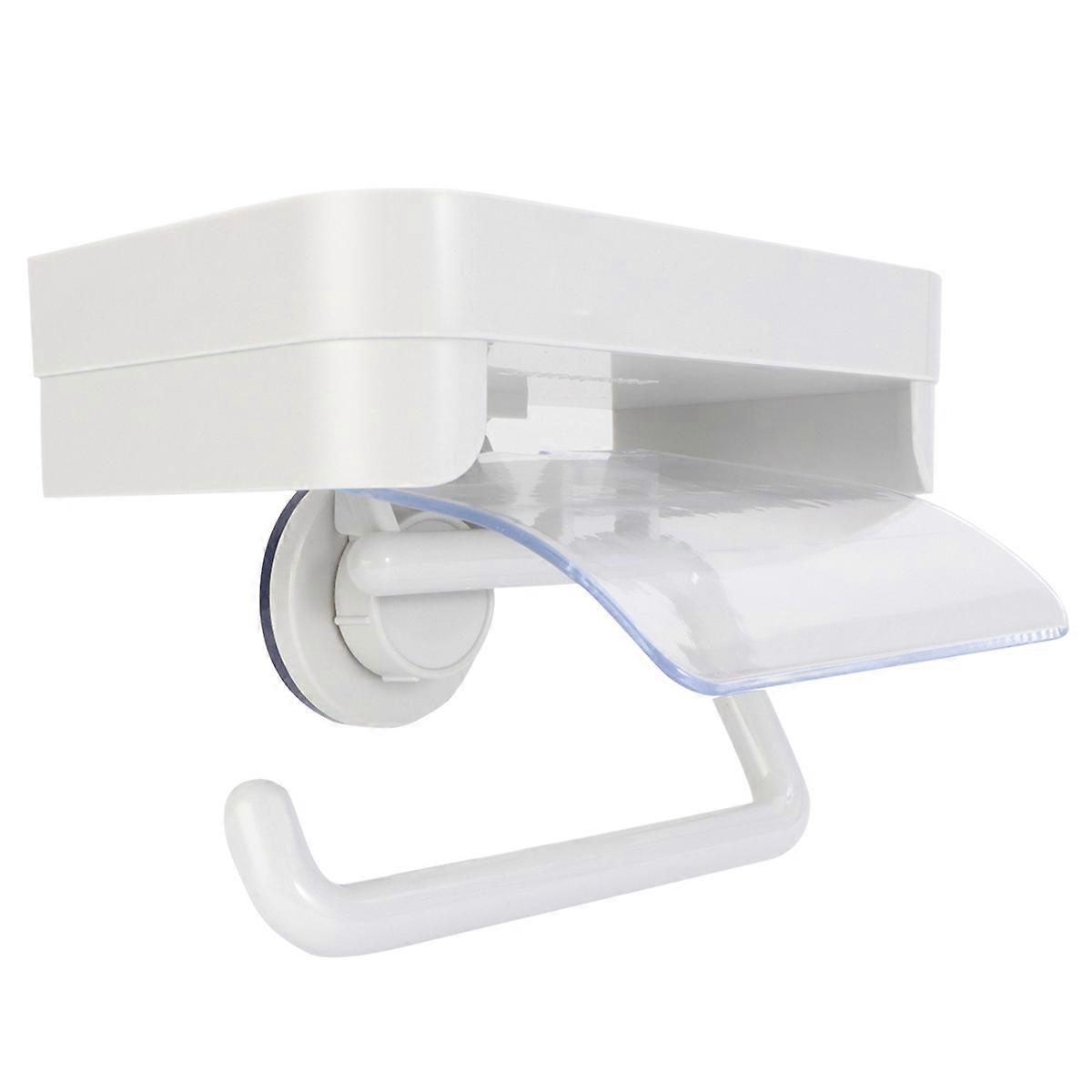 Paper Holder Wall Mounted Tissue Container for Home Use Beige Plastic