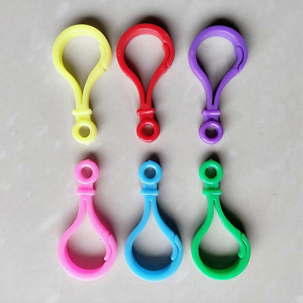 Candy Color Plastic Key Hooks for Keys Use Lobster Clasp 100Pcs Set