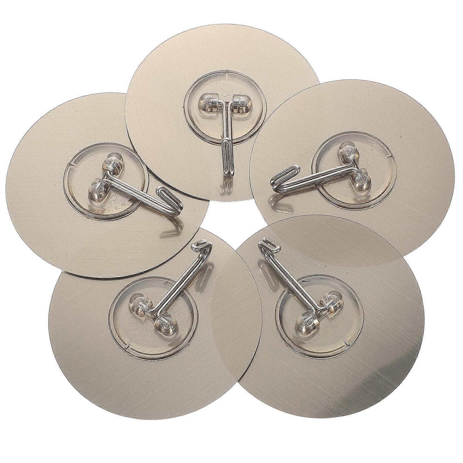 Adhesive Hooks Multi-Functional Wall Hook for Decoration 5Pcs Transparent