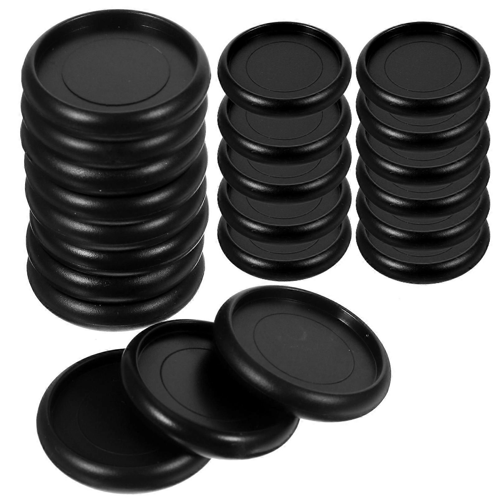 Binder Disc Round Plastic Discs for Notebooks 22Pcs Black Binder Supplies