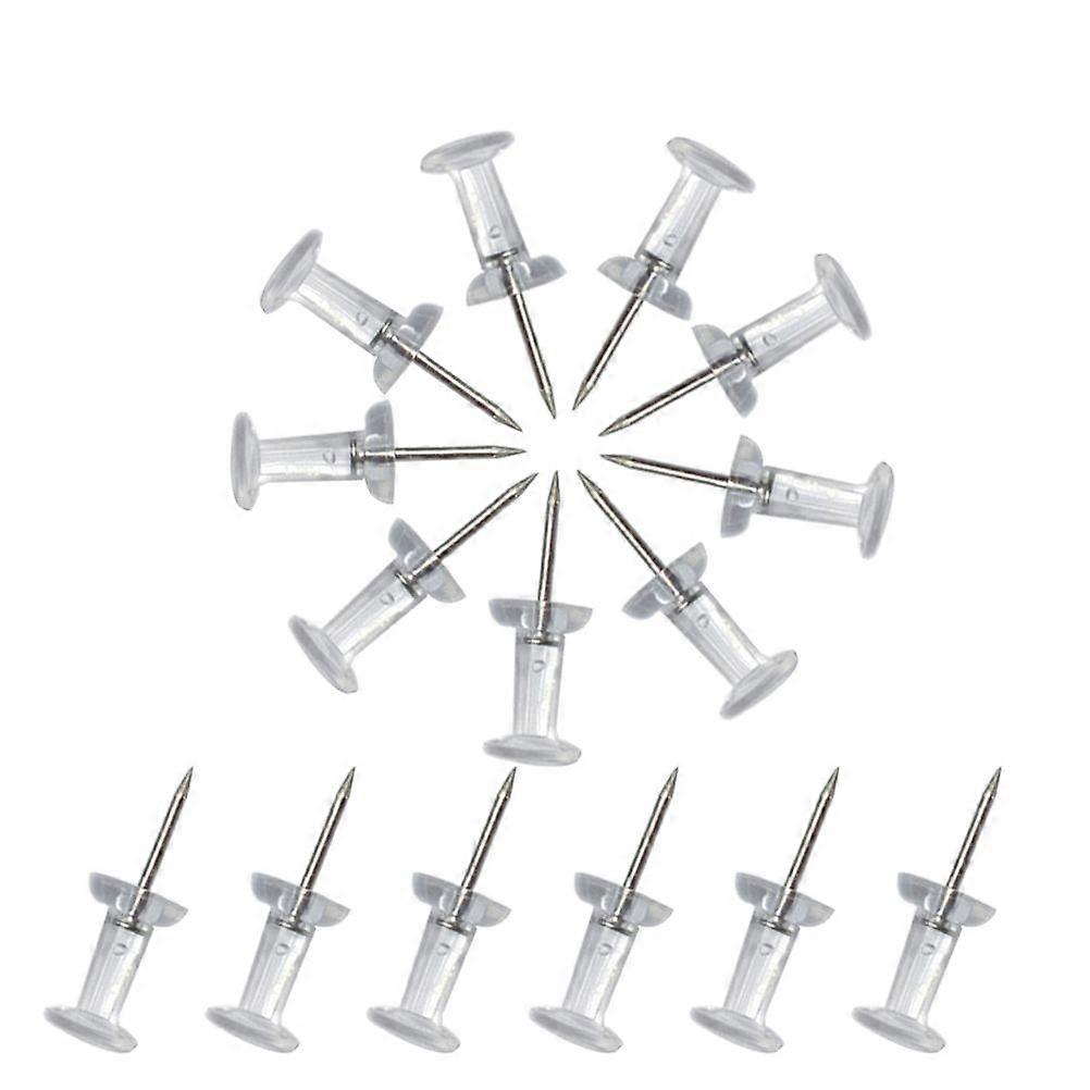 200Pcs Transparent Pushpins Map Push Tacks for School Home Office