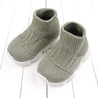 UTTOASFAY Kleinkinderschuhe, Babyschuhe für Mädchen und Jungen, Freizeitschuhe, gewebt, Grün, 15-18 Monate