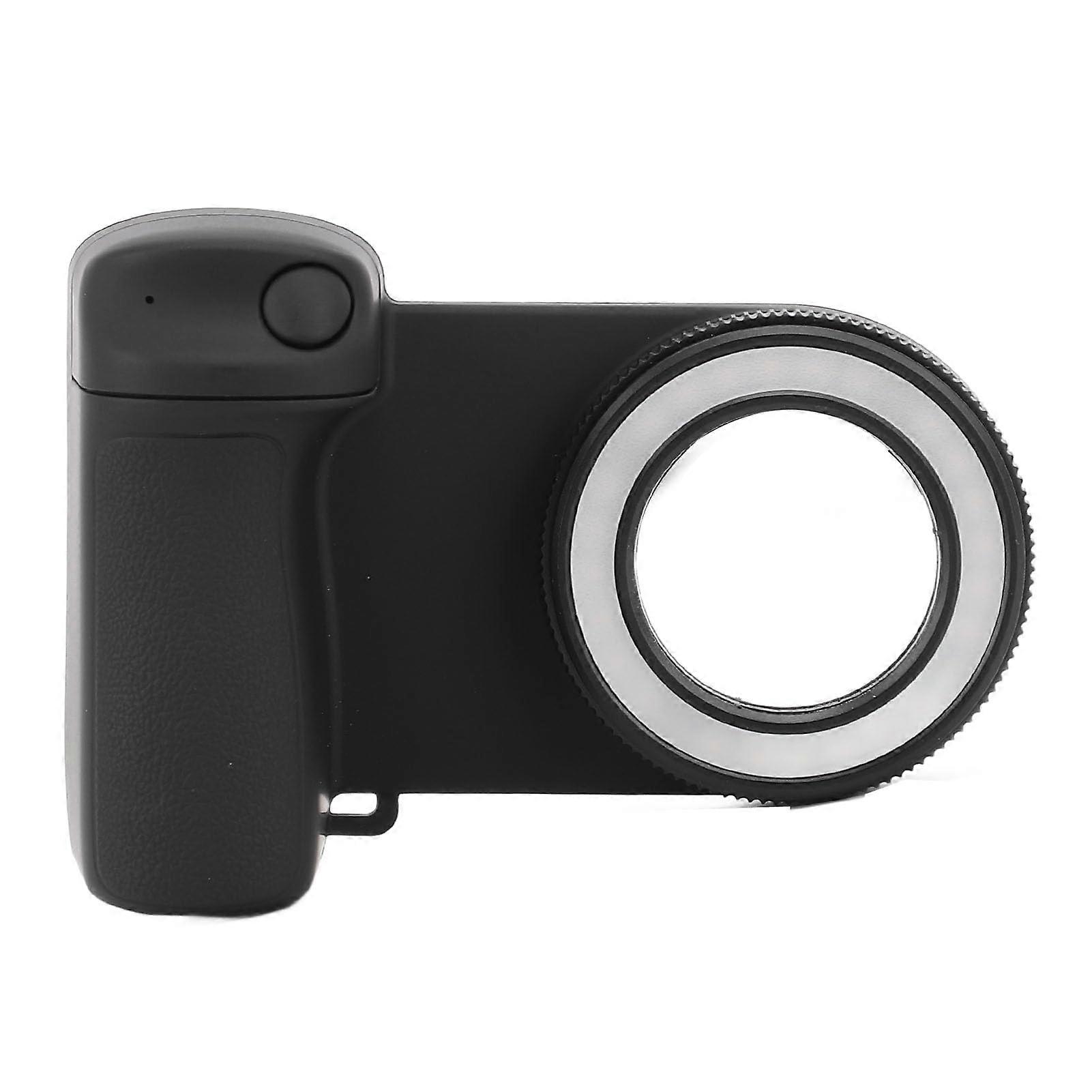 Smartphone Camera Shutter Grip with Adjustable Magnetic Selfie Ring Light and Bluetooth Remote Control