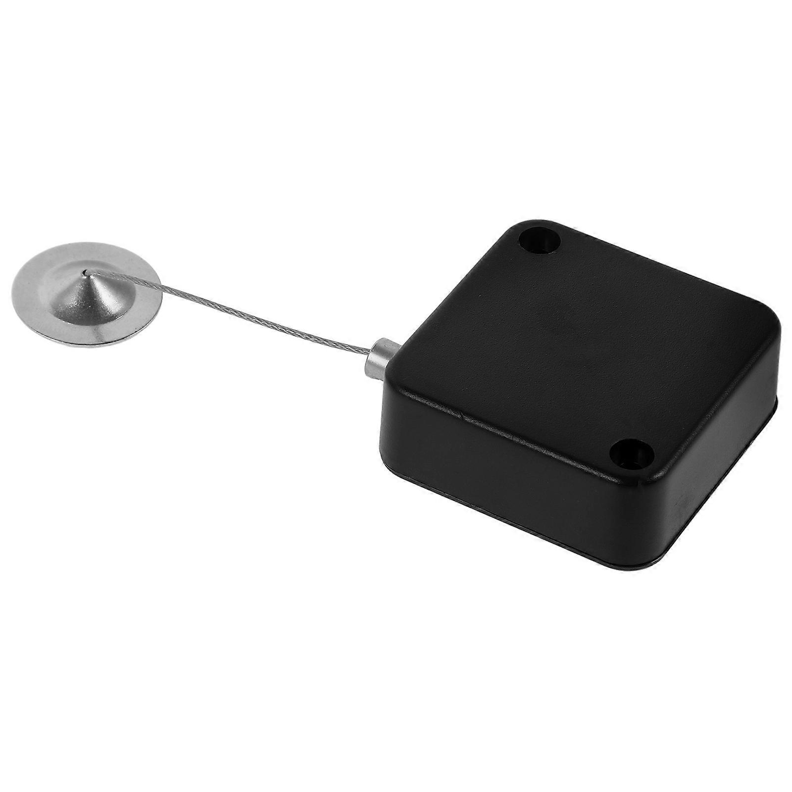 Security Cable Lock Retractable Cable Locks 2Pcs Black Metal Plastic