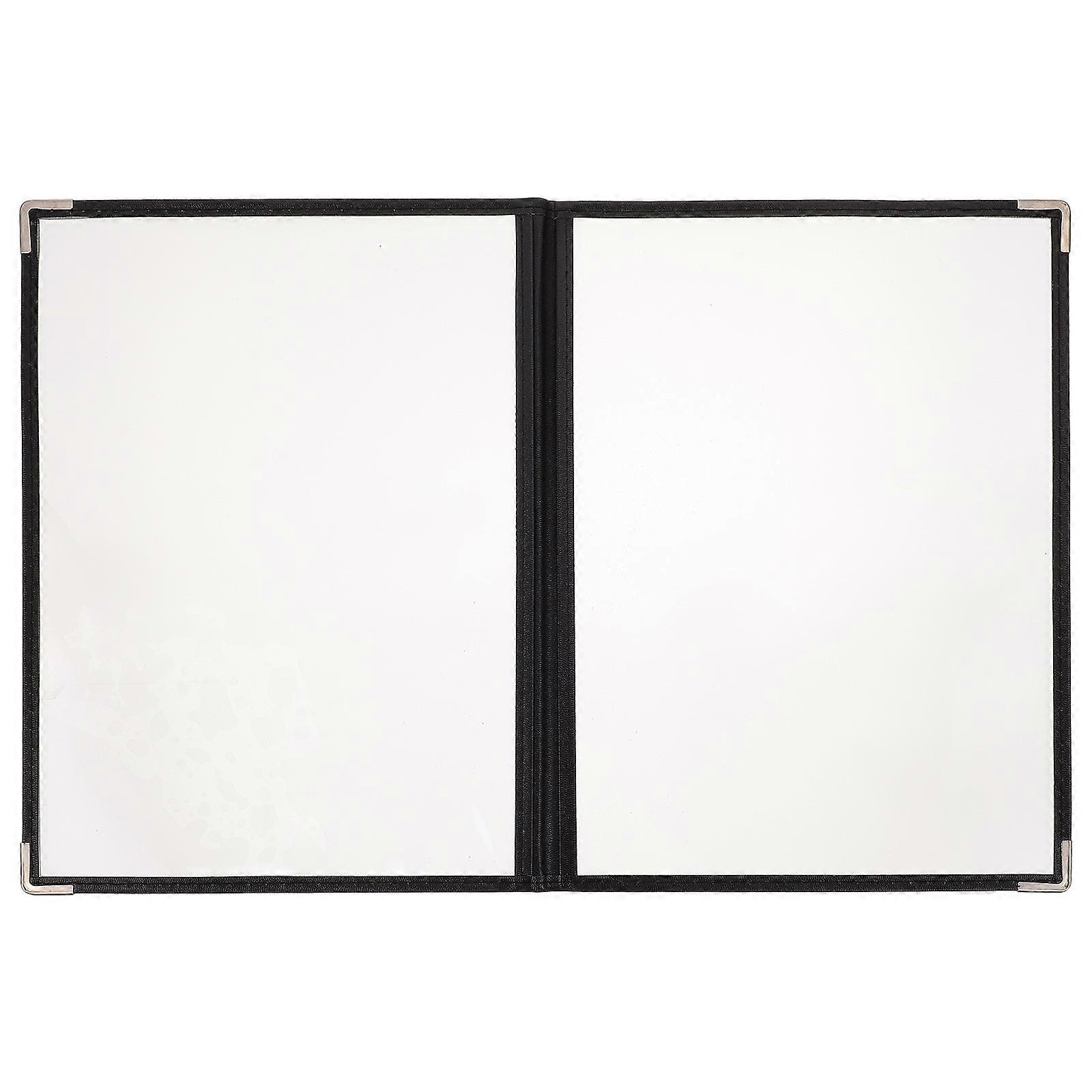 1Pc Transparent Menu Cover PVC Binder Cover Durable Looseleaf Menu Folder