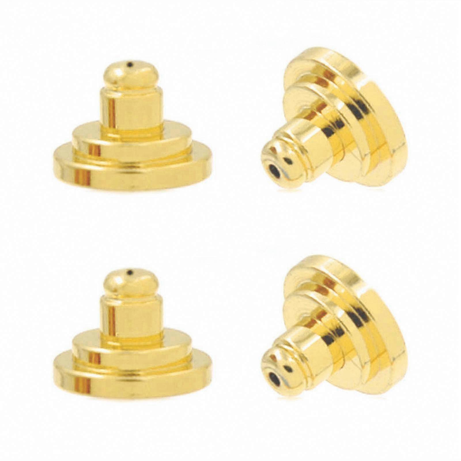 4-Pack Hypoallergenic Earring Backs, Secure Locking Design for Droopy Ears, Durable Replacement Earstud Stoppers