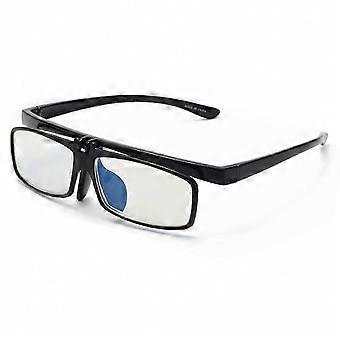 Unisex Vintage Reading Glasses with Blue Light Protection, 2.5X Magnification for Close Tasks, Black Retro Eyewear