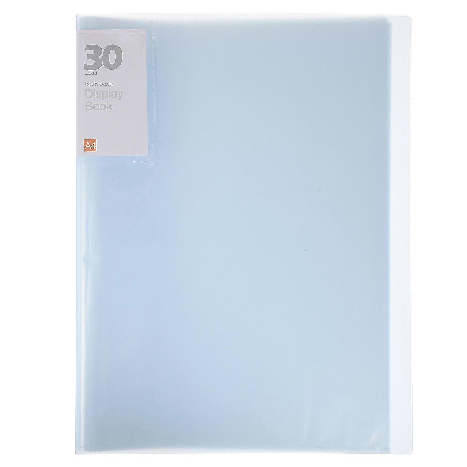 Transparent File Binder Folder Document Organizer for Protection Blue