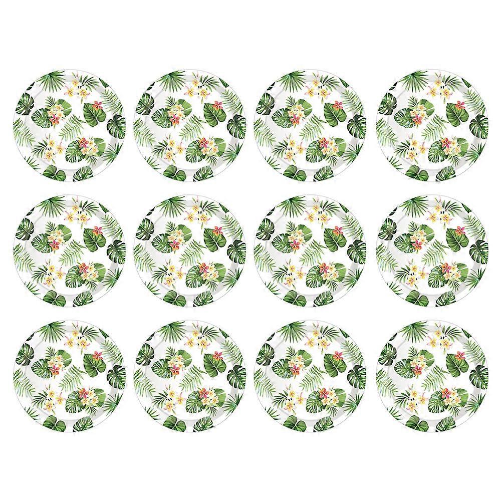 Party 16Pcs Hawaii Leaf Pattern Paper Dinner