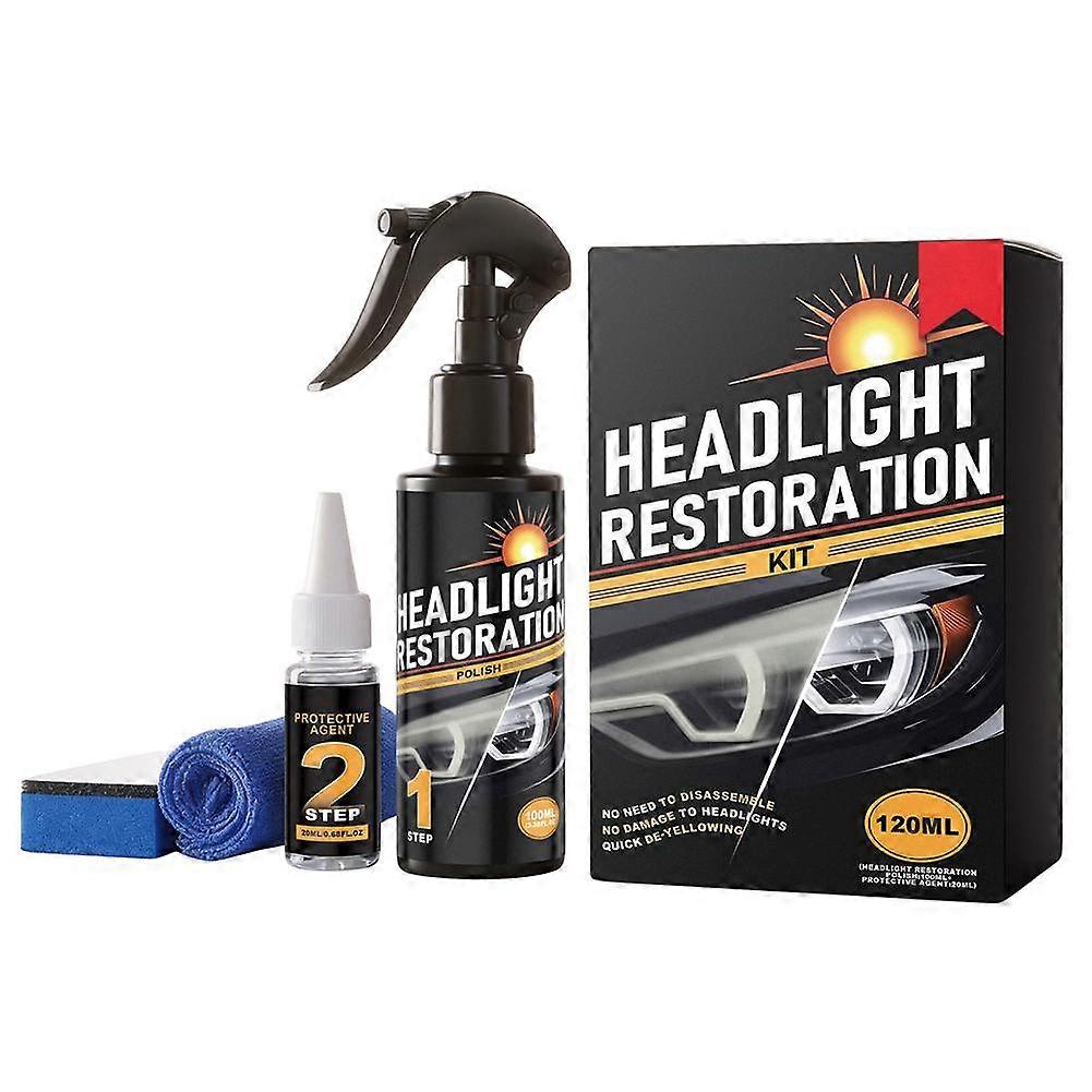 Headlight Restoration Kit Polish Protective Agent Complete Solution Long Lasting