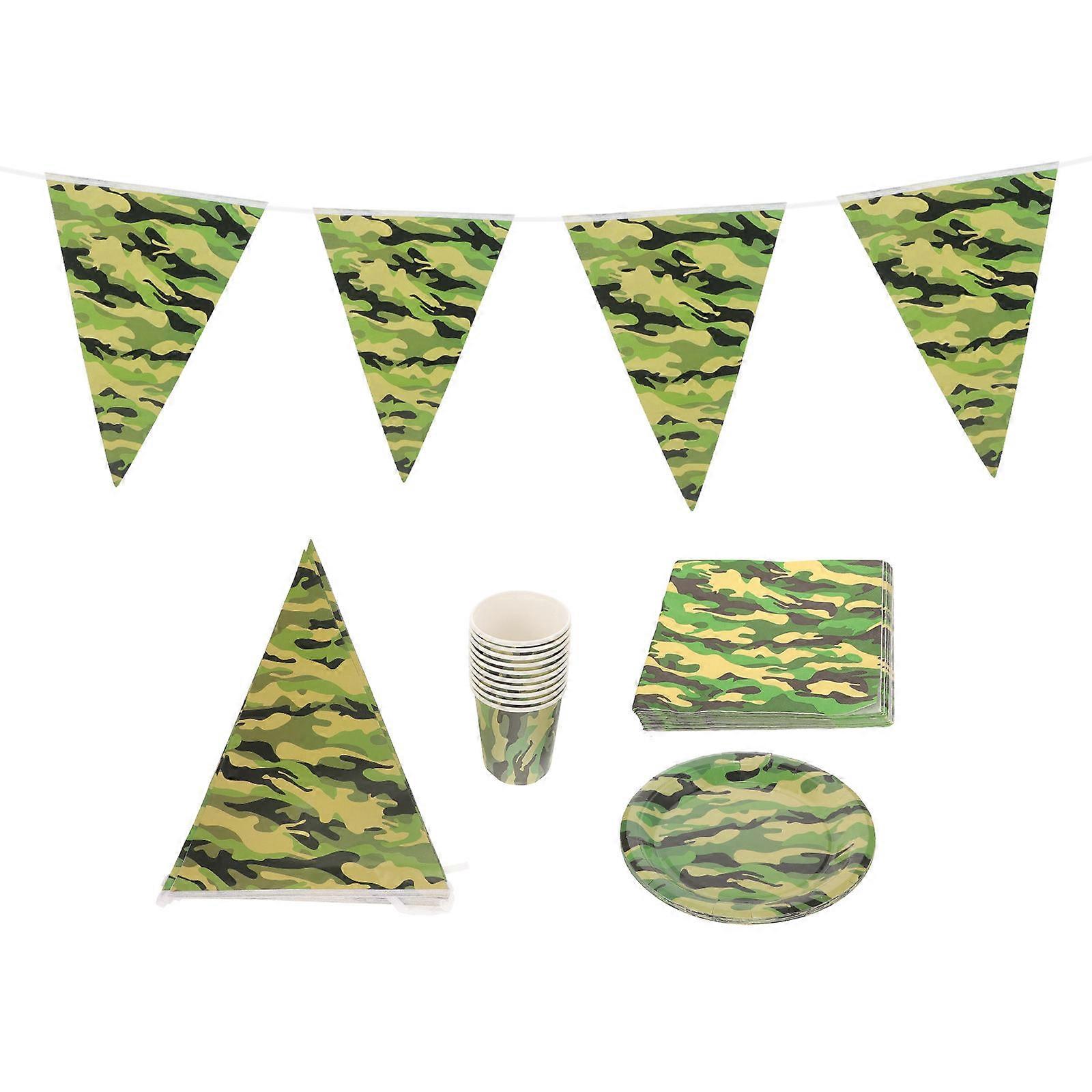 Partypapier mit Tarnmuster, 41-teiliges Set
