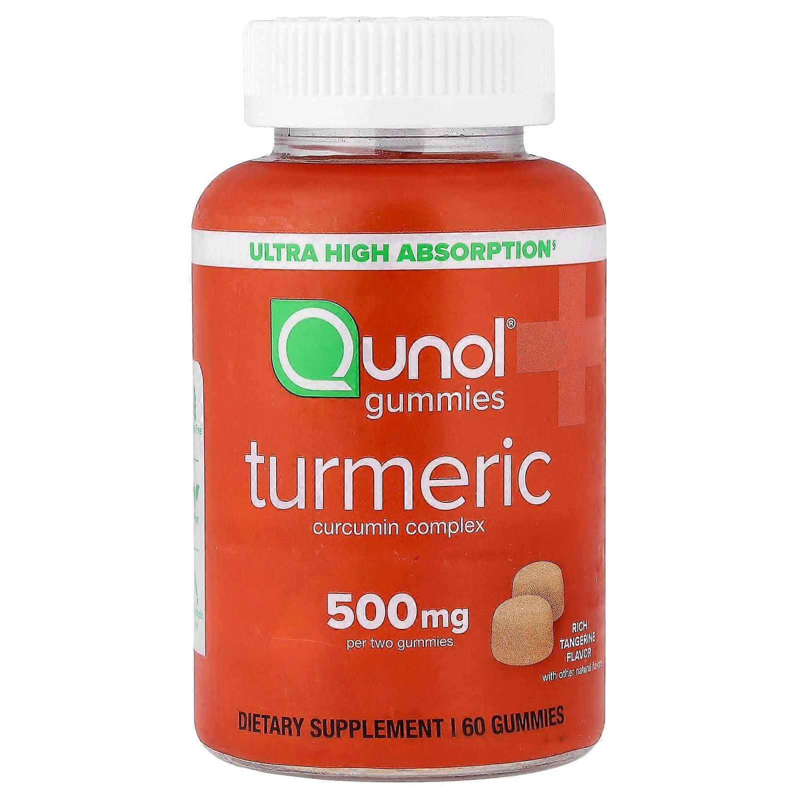 Qunol, Turmeric Curcumin Complex, Rich Tangerine, 60 Gummies (250 mg per Gummy)