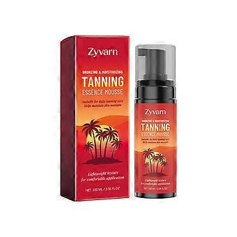 La mousse hidratante y oscurecedora Zyvarn Bronze es natural, de larga duración, uniforme, refrescante y no pegajosa, ayudando a oscurecer e hidratar.
