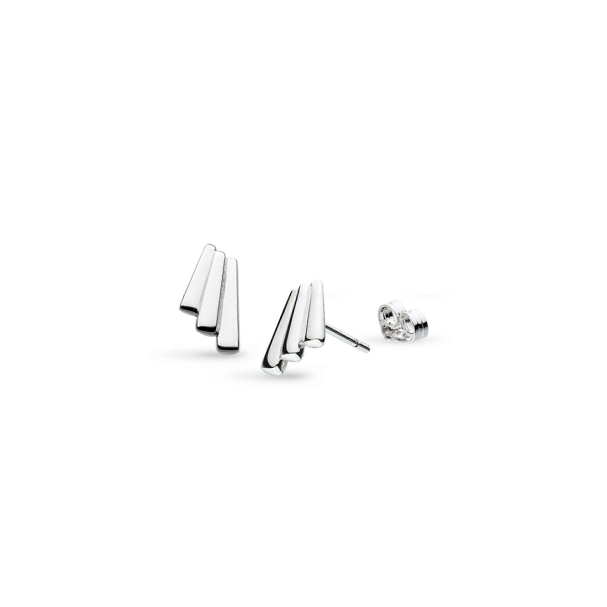 Kit Heath Array Rhodium Plated Stud Earrings | Acotis