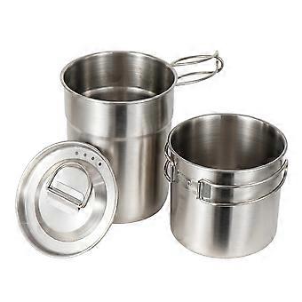 Outdoor Mug Stainless Steel Folding Handle Cups for Camping 1Set Set