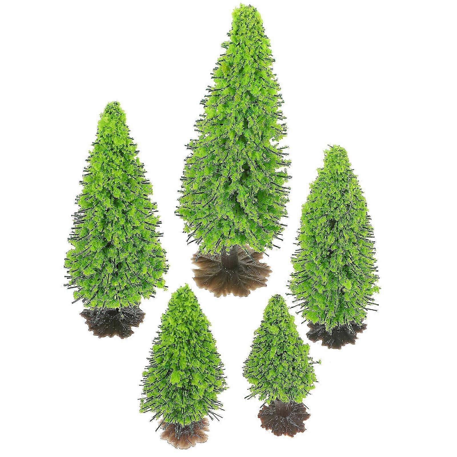 Landscape Model Trees Green for Decor 15Pcs Miniature Tree Models Set