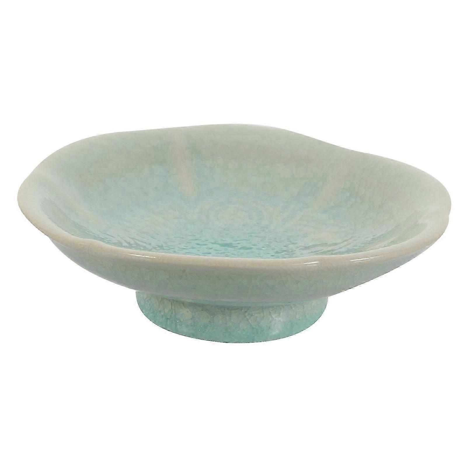 Blue Ceramic Plate for Dessert Serving 1 Piece