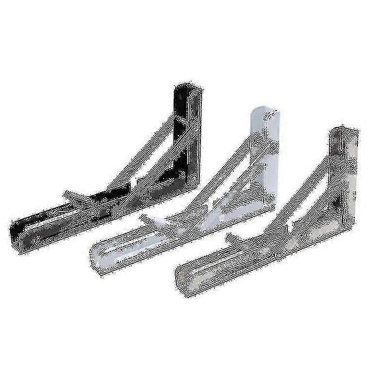 2 Pcs Folding Shelf Brackets, Wall Mounted Foldable Table Hinge Space Saving for Kitchen Counter Cabinet DIY