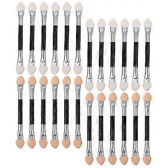 24 doppelseitige Lidschattenapplikatoren | Tragbare Make-up-Werkzeuge für den täglichen und professionellen Gebrauch