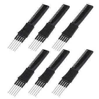 6Pcs Professional Hair Picks Portable Tail Combs Multi-function Hair Combs Hair Accessory
