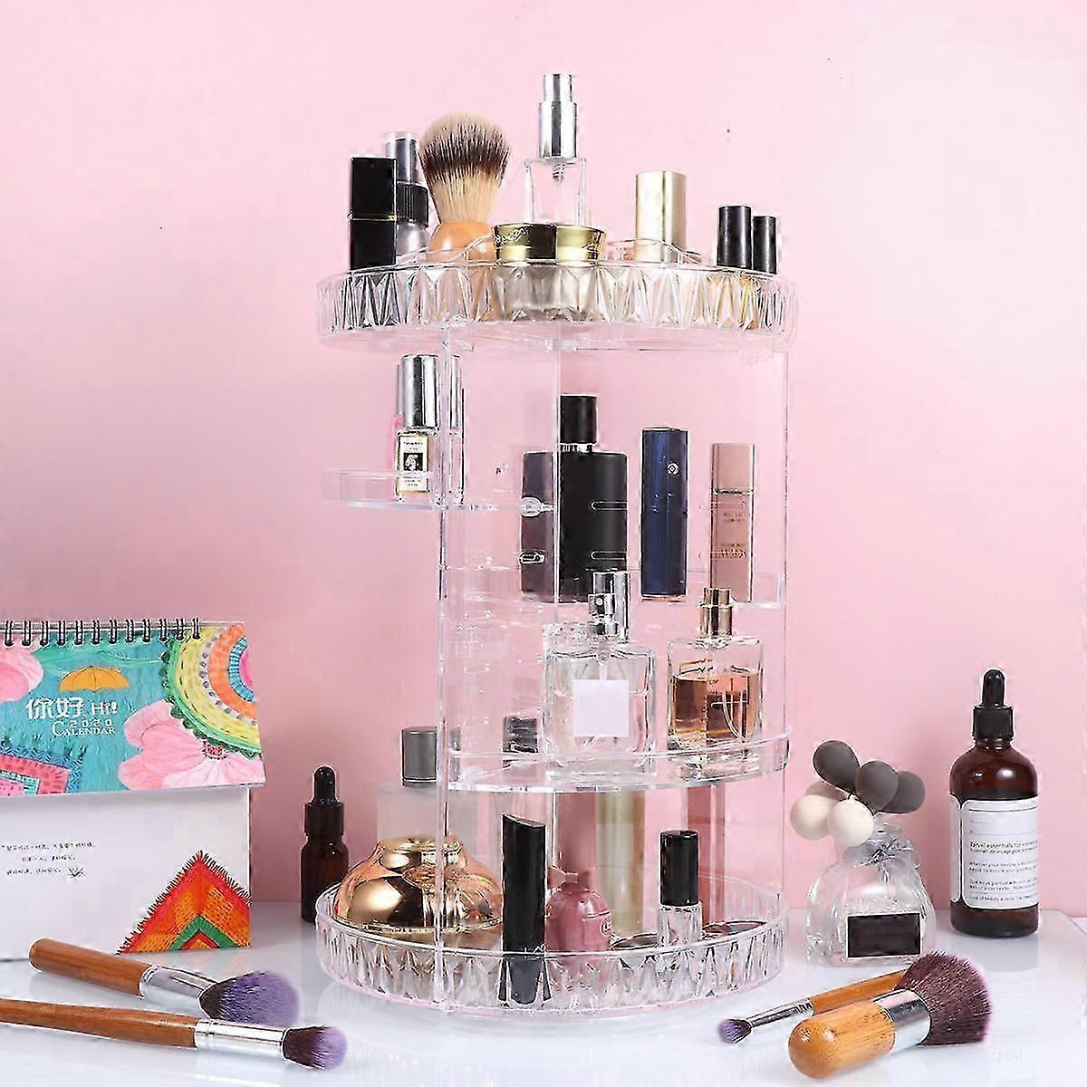 Display Shelf Cosmetics with Rhinestone Texture for Supporting Use