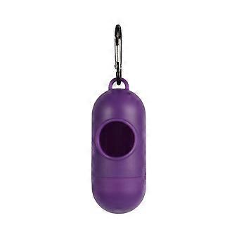 Dog Poop Waste Bag Dispenser Plastic Leakproof Pet Waste Bag Dispenser with Back Hook1 Purple Pills Shape Dispenser