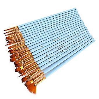 20PCS Nylon Hair Art Painting Brushes Artist Watercolor Brush Pen Drawing Tools Set