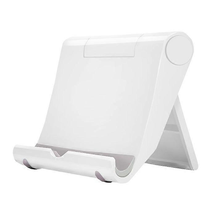 Foldable and adjustable tablet and mobile phone stand, white