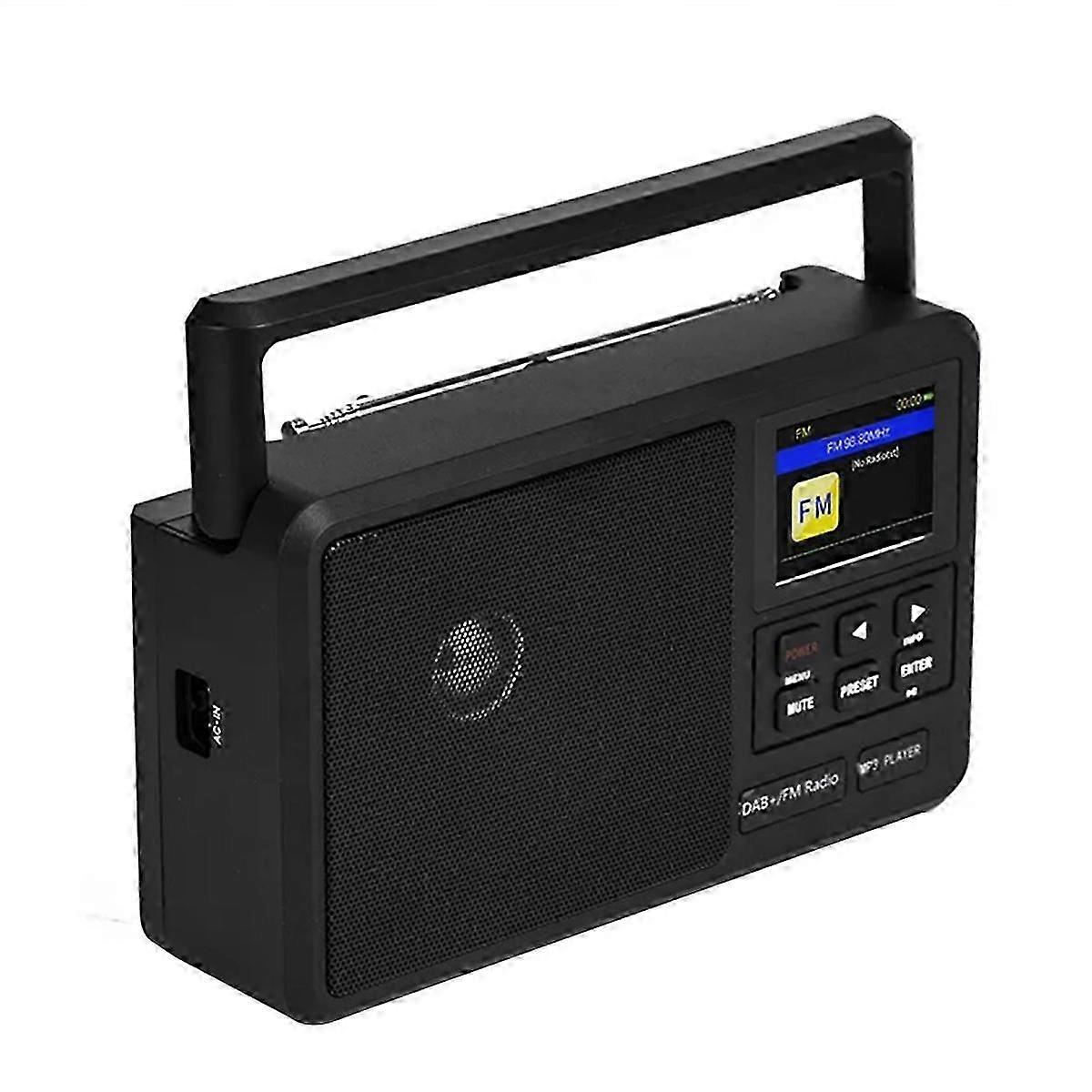 Portable Internet Radio with Bluetooth, FM Radio, Alarm Clock and Sleep Timer - Wireless Speaker for Home Office Travel