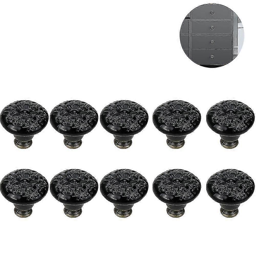 10 Pcs Drawer Handles Ceramic Vintage Knobs Handles For Cupboard