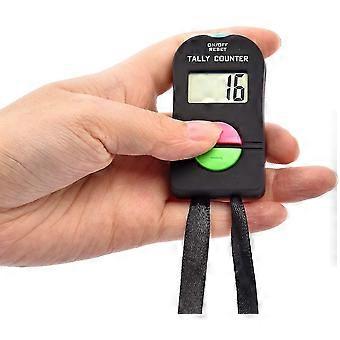 Elektronischer Zählzähler/handgehaltener digitaler Clicker mit Umhängeband, 4-stellig, für Discgolf/Baseballfeld/Busfahrer/Fische/Häkelreihenzählung (1 Packung)