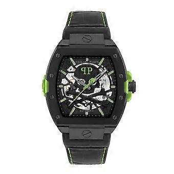 Philipp Plein Men's Automatic Watch THE KELETON 2.0 PWJFA1426 Leather
