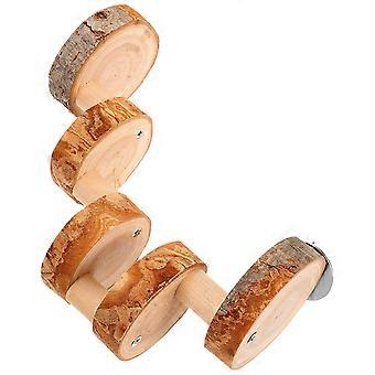 Wooden Hamster Cage Ladder Toy for Pet 5Pcs Climbing Plaything