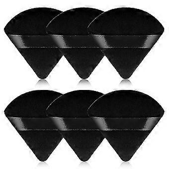6-Piece Triangle Powder Puffs for Loose Foundation and Face Makeup