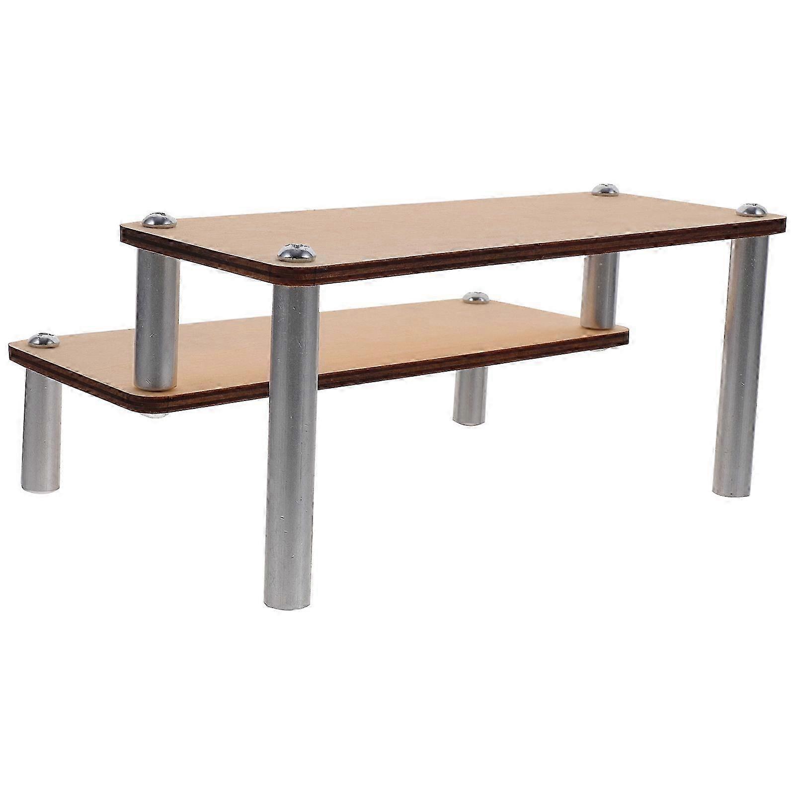 Wooden Riser Display Shelf compatible with Storage Use 3Pcs Multi-Layer Organizer