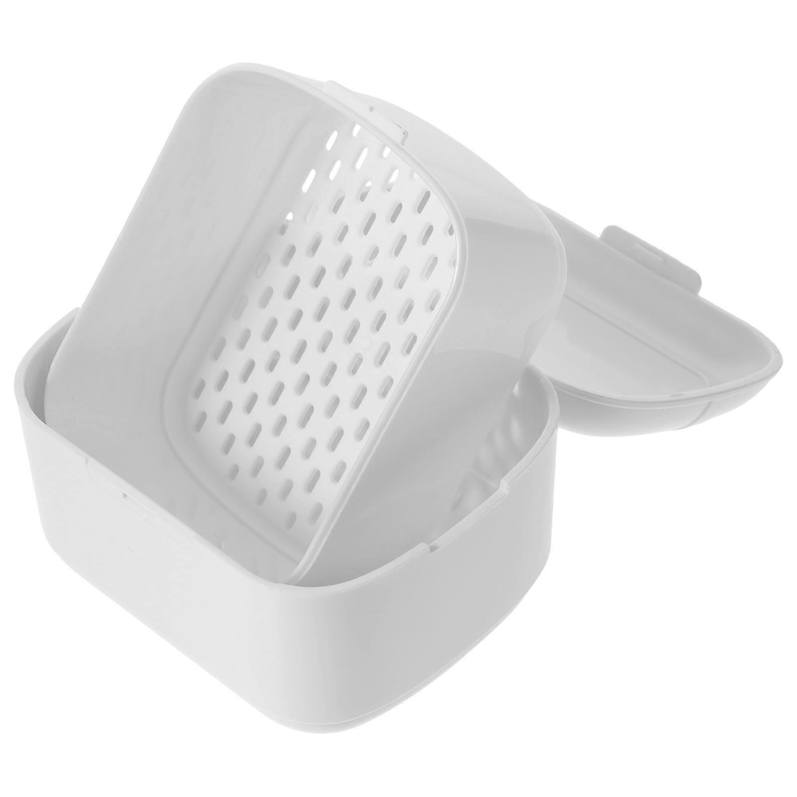 Portable Denture Case Convenient Denture Container Soak Denture Box Denture Supply