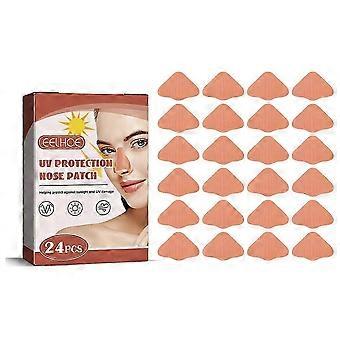24-Pack Waterproof Sunscreen Nose Patches for Outdoor Summer Sports & UV Protection - Sweatproof, Breathable Nose Cover