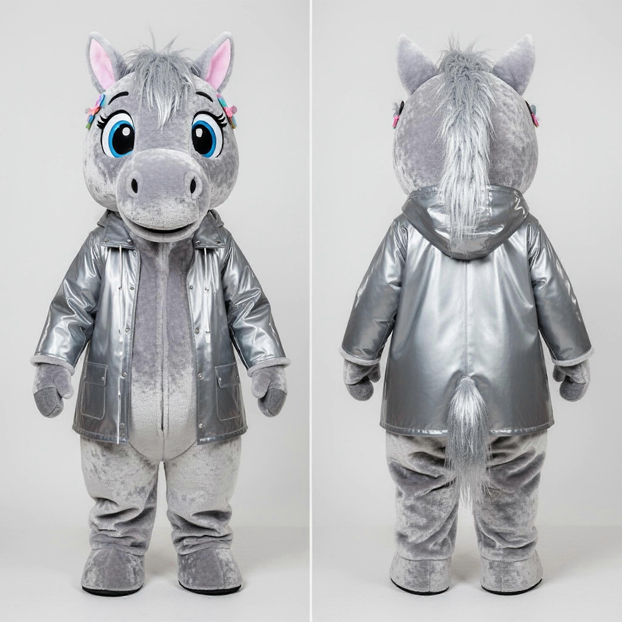 MASTICOT Silver Gleaming Horse Mascot