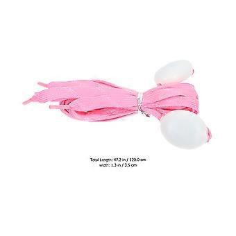 LED Glowing Laces Pink Outdoor Activities Suitable 3.5X120CM 1 Pair
