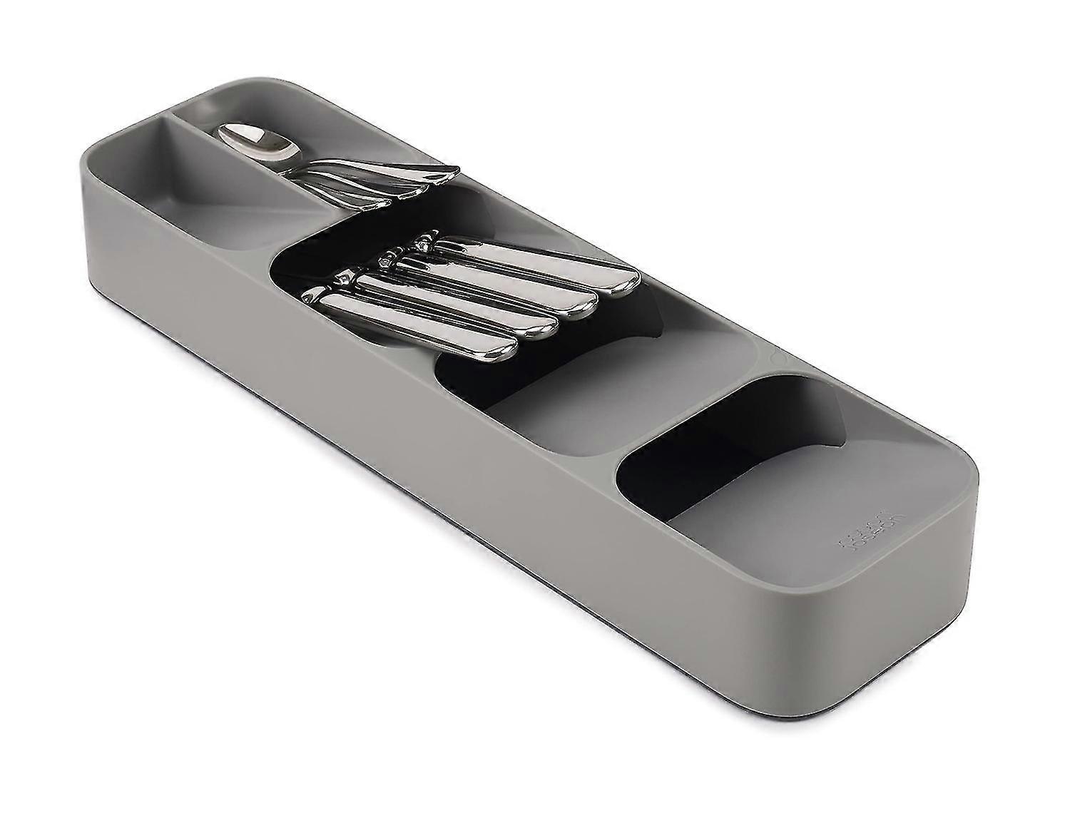 Compact Cutlery Organizer Kitchen Small Gray