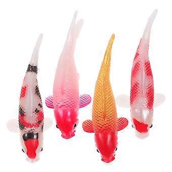 Miniatyr Koi-fiskfigurer Kunstig Koi-fisk til dekorasjon 4 stk.
