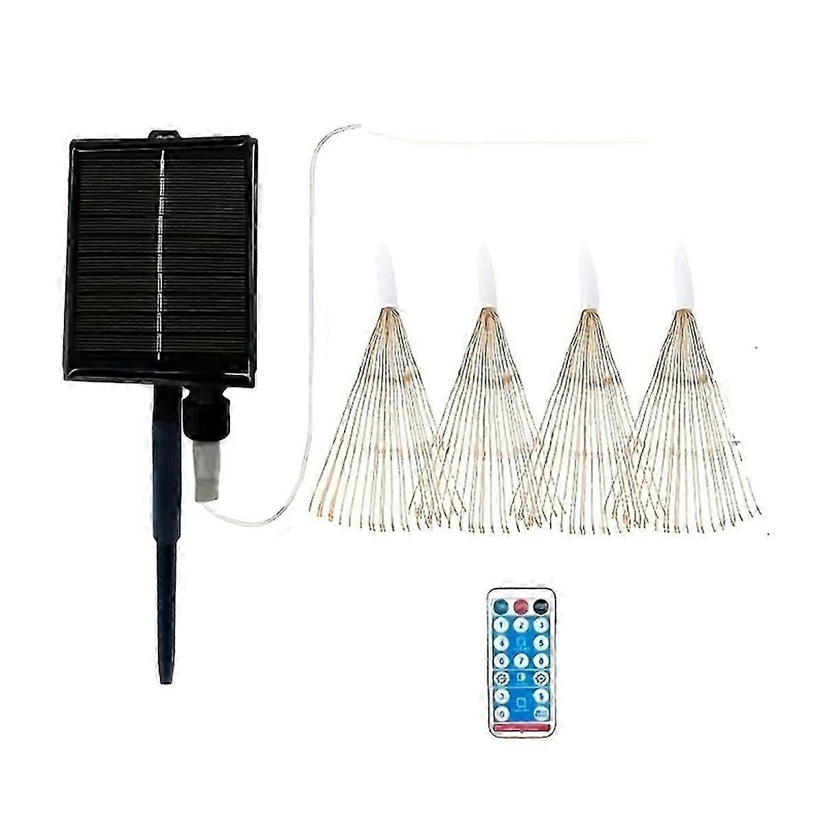 Solar firework light with 5 x 96 LEDs, 8 modes, remote control-SSZFV
