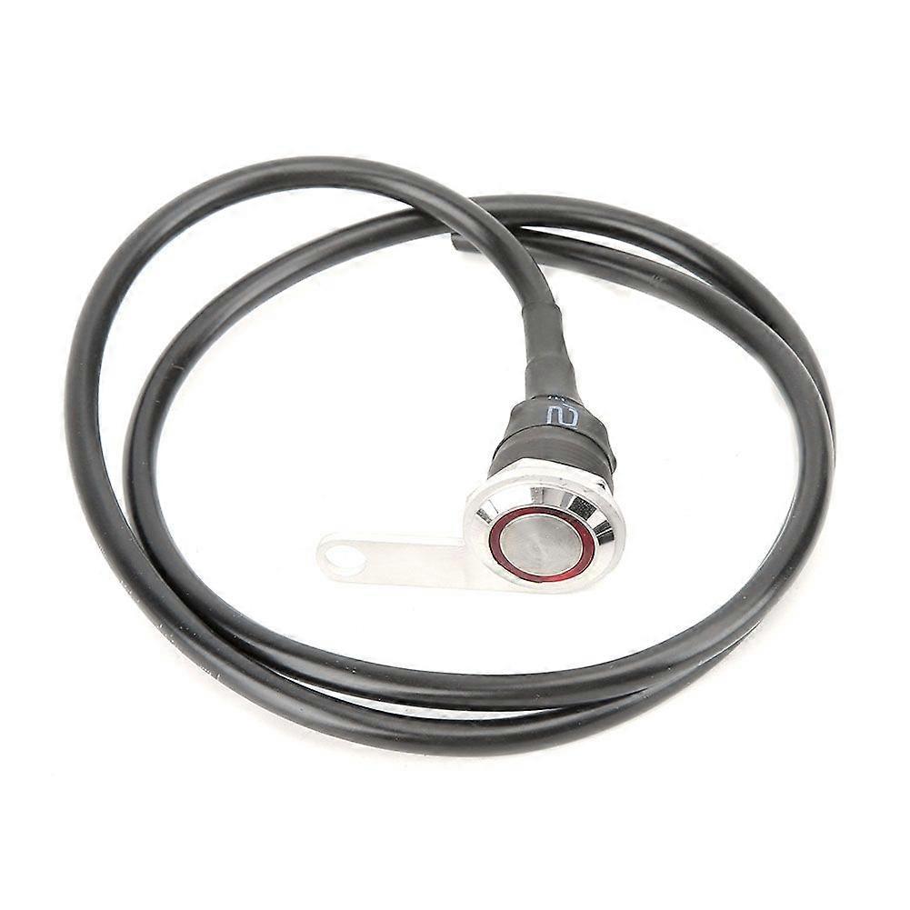 Motorcycle Switch with Button Reset Indicator Light 12V Stainless Steel Modification Accessories