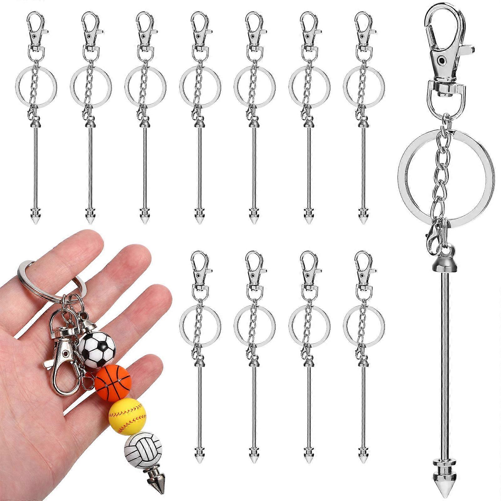 Keychains Metal DIY Keychain Bars for Craft Projects 36Pcs
