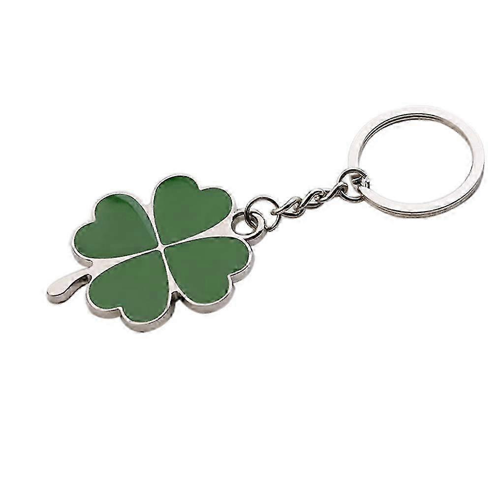 Green Four Leaf Clover Keychain